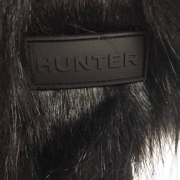 New Hunter Original Kids BS Faux Fur Cuff Sock - Black. Sz M - Picture 4 of 6